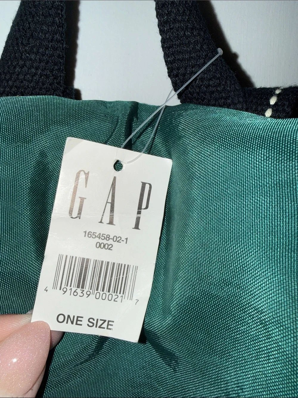 GAP Nylon Green Drawstring Flap Top Buckle Backpack with Matching Toiletry Case